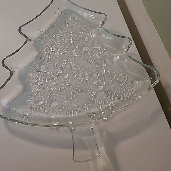 Indiana Glass Christmas Serving Tray #2 - Picture 1 of 9